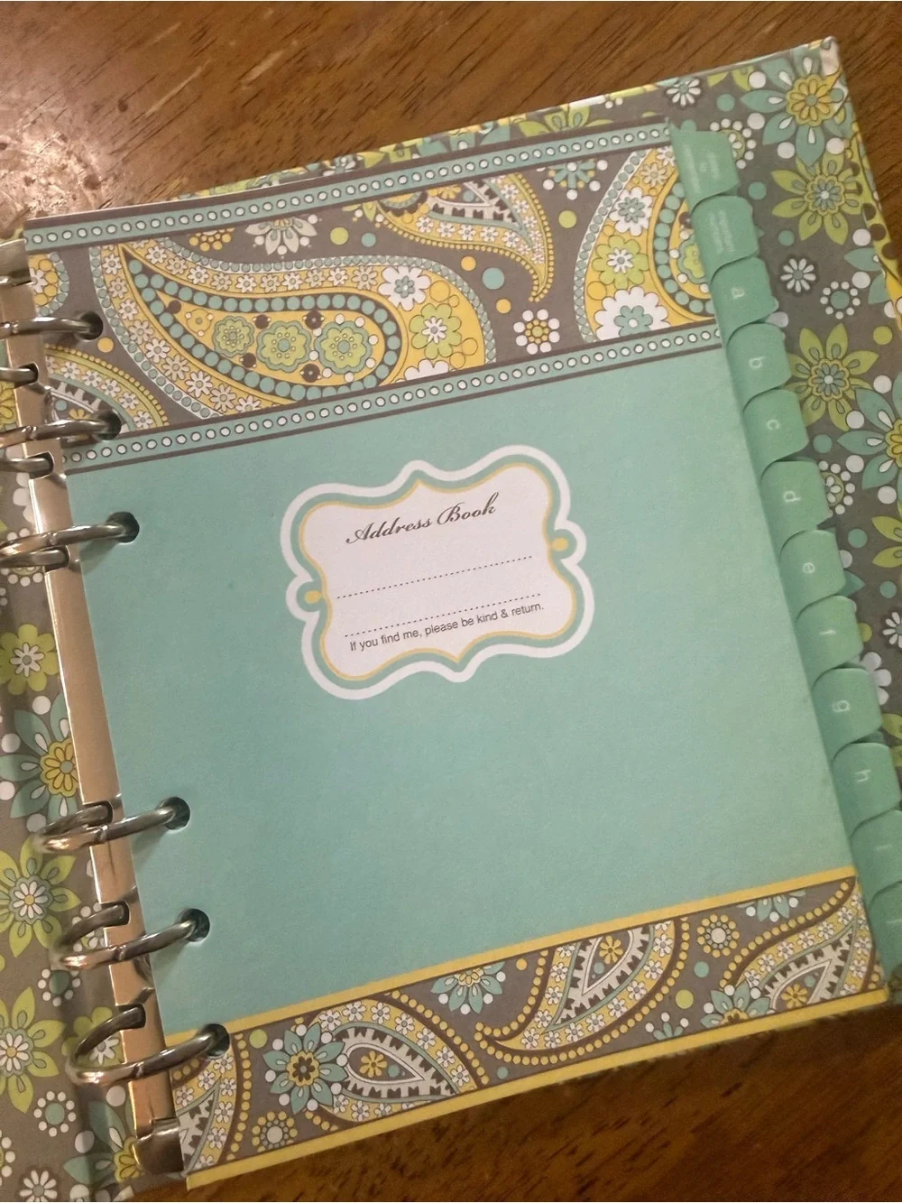 Vera Bradley Address Book in Lemon Parfait, NWoT